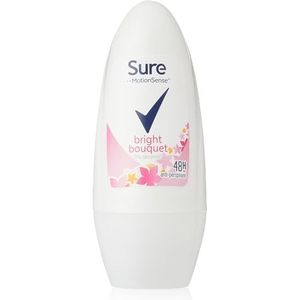 Sure Bright Bouquet Roll-on deodorant voor dames, 48 uur bescherming tegen zweet en geur, 50 ml, 6 stuks