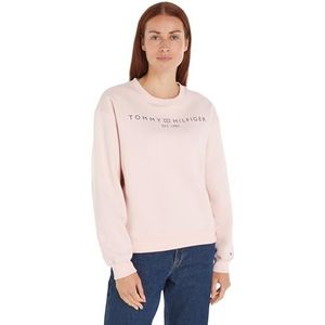 Tommy Hilfiger Mdrn Reg Corp Logo C-nk Swtshrt Damessweatshirts, Delicaat roze