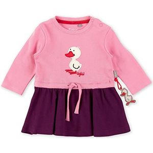 Sigikid Babymeisjesjurk van biologisch katoen, casual jurk, roze/paars, normale babymeisjes, roze/paars, Eén maat, roze/paars