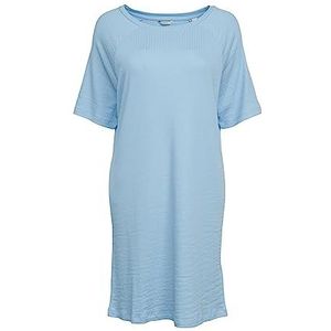 Esprit T-shirt en Coton Modal Rib NW Su Nightshirt Chemise de nuit pour femme, bleu pastel, 38