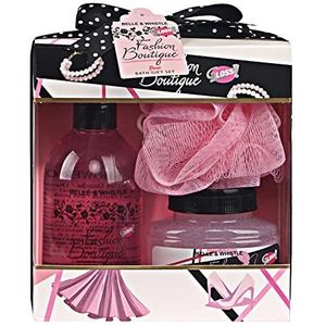 Cadeauset voor dames, badproducten met roze geur, origineel cadeau-idee voor vrouwen, ideaal voor verjaardag, mama, beautymand, verzorging en welzijn, cadeau Fashion by Gloss!