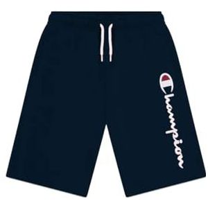 Champion Legacy Icons B-Script Logo Ultralight Spring Terry Bermuda Shorts voor kinderen en jongens, Navy Blauw