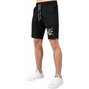 Gorilla Wear Cisco Shorts - zwart - lichte functionele shorts met logo-opdruk voor sport, dagelijks gebruik, vrije tijd, training van katoen en polyester comfortabel, zwart.
