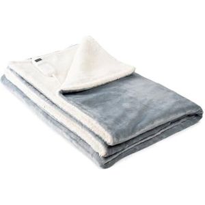 InnovaGoods® Omkeerbare elektrische deken 160 W, fluwelen verwarmingsdeken met dikte ca. 1 cm, bankdeken met 9 temperatuurniveaus, timer, max. temperatuur 47 °C (+/- 5