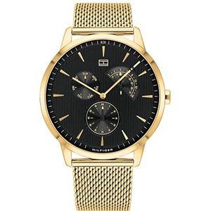 Tommy Hilfiger Heren Multi-Cadrans Quartz Horloge, grijs., Armband