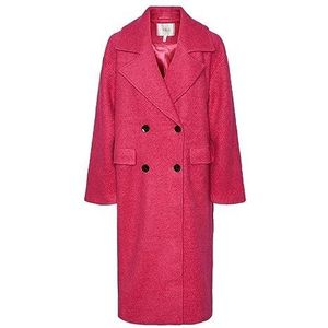 YAS Yasmila LS Wool Mix Coat S. Noos Manteau en laine pour femme, Fuchsia, XL