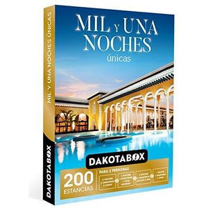DAKOTABOX - Cadeauset voor heren en dames, koppels, cadeau-idee, duizend en een unieke nacht, 200 stuks in luxe hotels, exclusieve paleien en nog veel meer