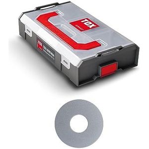 TOX L-BOXX Mini-assortiment sluitringen DIN 125, individueel aanpasbaar, stapelbaar en onderling vastklikbaar, inclusief U-ringen van verschillende afmetingen, 900 stuks, 094903200