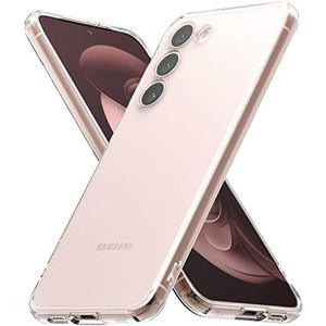 Ringke Fusion Beschermhoes compatibel met Samsung Galaxy S23 Plus 5G, matte achterkant, satijnen textuur, transparant mat