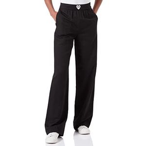 Love Moschino Palazzo Trousers Pantalon Décontracté, Noir, 38 Femmes, noir, 38