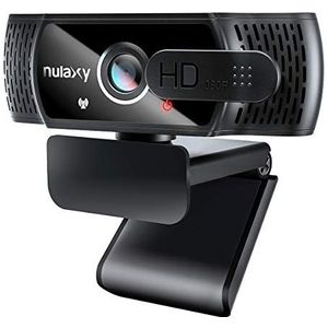 NULAXY C900 webcam met microfoon, FHD 1080P webcam met afdekking, webcam USB plug & play, laptop pc-camera voor videostreaming, conferentie, games, compatibel met Windows/Linux/Android