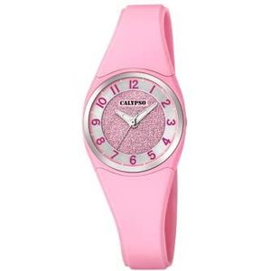 Calypso Watches K5752/2 dameshorloge, analoog, kwarts, kunststof armband, polshorloge, Roze, armband