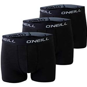 O'Neill Plain boxershorts voor heren, verpakking van 3 stuks, zwart, maat M, zwart.