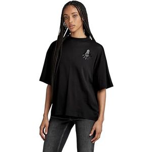 G-STAR RAW Grafische losse top T-shirt dames, Veelkleurig (Dk Black Raw Bulb D24215-c954-g274)