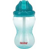 Nuby Flip-It Drinkbeker met druppelbescherming, aqua, 12 maanden, 360 ml, 1 stuk