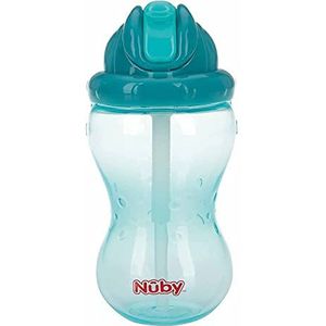 Nuby Flip-It Drinkbeker met druppelbescherming, aqua, 12 maanden, 360 ml, 1 stuk