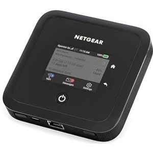 Netgear MR5200 5G-router met ontgrendelde simsleuf, Ultrafast 5G, verbind tot 32 apparaten, 4G WiFi mobiele router, Mifi-apparaat, zwart