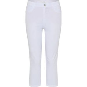 BRAX Pantalon Capri en coton ultra léger pour femme Style Mary C, Blanc., 32W / 30L