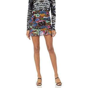 Desigual Rok_party, 9019 Tutti Fruti, rok voor dames, hardware-afwerking, S, Hardware-uitvoering