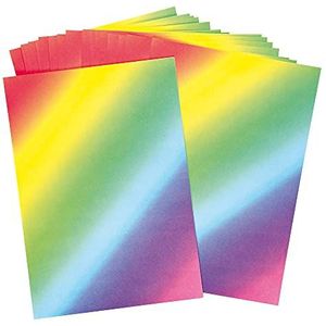 Baker Ross AX959 A4-kaart in regenboogkleuren, 50 stuks, kleurrijke kunstbenodigdheden voor knutselactiviteiten van kinderen