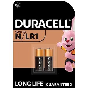 Duracell Speciale N 1,5 V alkaline batterij, 2-pack (E90 / LR1), ontworpen voor gebruik in zaklampen, rekenmachines en fietslampen