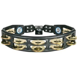 LP Latin Percussion LP861580 Cyclop Tamboerijn met 2 rijen van messing, zwart