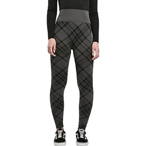Urban Classics Naadloze leggings voor dames, broek, asfaltcheck, L-XL, asfalt check