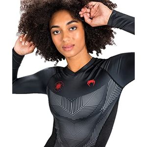 Venum Phantom T-shirt de compression à manches longues pour femme, Noir/rouge., S