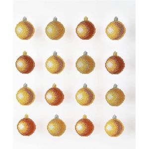 Miniart Crafts Boules de Noël dorées, multicolore, taille unique