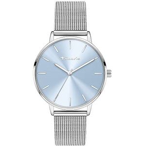 Tamaris Polshorloge, zilver/blauw, 36 mm, modern, Zilver/Blauw, Modern