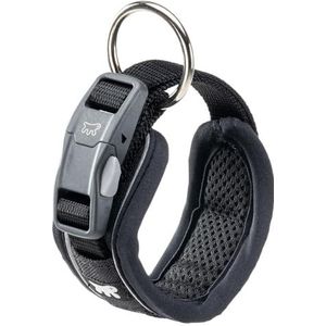 Ferplast GENIUS C15/35 Hondenhalsband, reflecterend, ademend, verstelbaar, magneetsluiting, halsband voor kleine honden, zachte bekleding, zwart