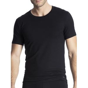 CALIDA Cotton Code T-shirt voor heren, zwart.