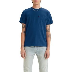 Levi's Short Sleeve Classic Pocket Tee T-shirt voor heren (1 stuk), Sodaliet blauw
