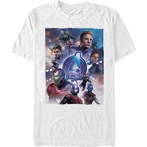 Marvel Avengers : Endgame-Basic Poster Organic À Manches Courtes T-Shirt Mixte, Blanc., XL