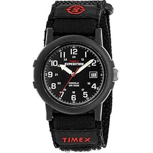 Timex Expedition Unisex Quartz horloge Textiel armband, zwart., Riem