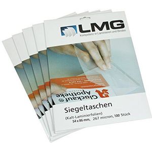 LMG lmgKalt54 x 86 Credit Card Lamineermachine, 54 x 86 mm, 2 x 300 mic voor koude lami's, 100 stuks