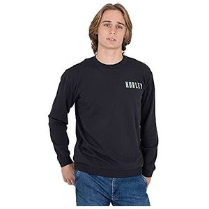 Hurley M Lazy Days Crew Sweatshirt voor heren, off-zwart