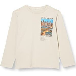 TOM TAILOR Jongens shirt met lange mouwen voor kinderen met fotodruk, 12365 - Dusty Beige