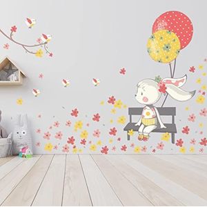 Muursticker kinderen - decoratie babykamer - muursticker kinderkamer - H 60 x L 90 cm