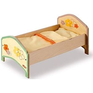 Dida Poppenbed met plat laken | Romantisch babybed van berkenhout