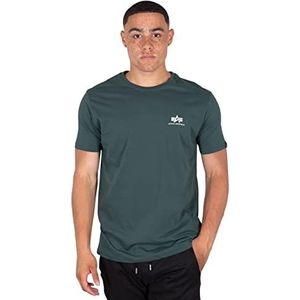ALPHA INDUSTRIES Petit Logo Basic T gebreid heren, vintage groen