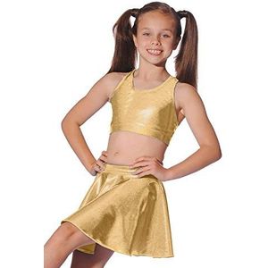 Roch Valley SCSS Platte rok in metallic kleuren, Goud