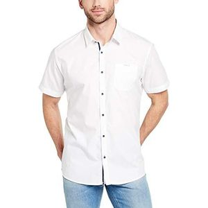 Pioneer T-Shirt SS Solid Vrijetijdshemd, Wit (White 10), M Heren