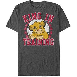 Disney Lion Simba King in Training Graphic T-shirt, donkergrijs, S, Donkergrijs