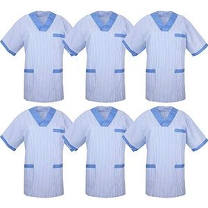 Misemiya - 6-817 verpakking * 6 stuks - werkkleding unisex COL PIC korte mouwen medische unisex, Celtes overhemd Sanitaire T817-4