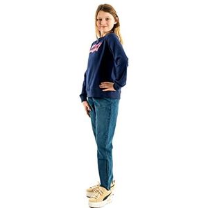 Levi's Kids Batwing Crewneck Sweatshirt voor meisjes, 10-16 jaar, middeleeuws blauw