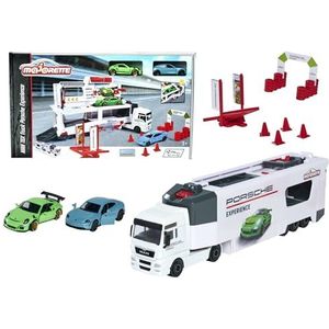 Majorette 212053304 TGX TGX Truck Porsche Experience+ 2 auto's, wit