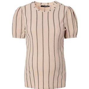 SUPERMOM Oxford Tan P875 34 T-shirt voor dames met korte mouwen, gestreept, korte mouwen, Oxford Tan - P875