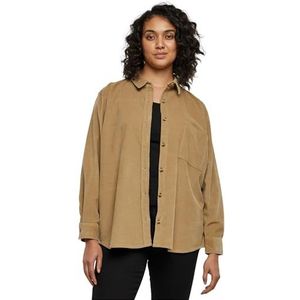 Urban Classics Oversized Corduroy overhemd voor dames, Heet zand