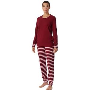 Schiesser Pyjama Long Ensemble de Pijama, Rouge Bordeaux, 50 Femme
